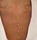 14k Diamonds by the yard Waterproof Lariat