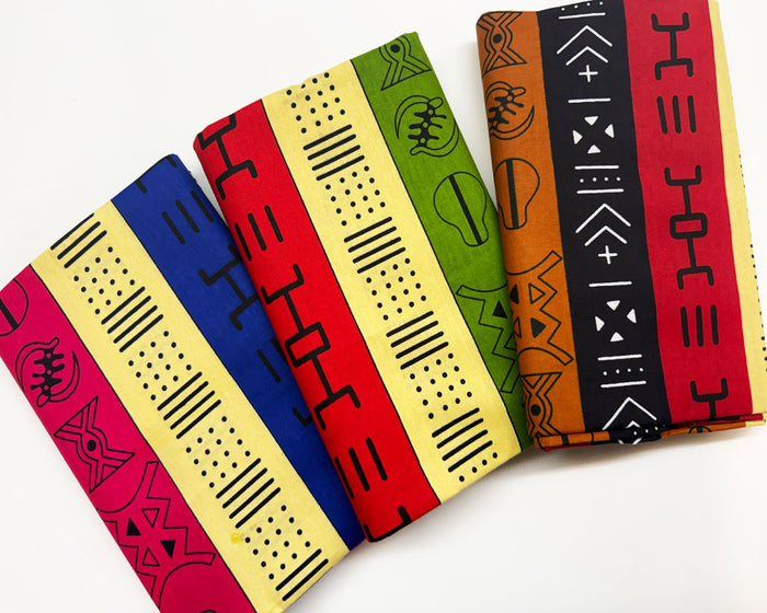 3 Mud Cloth/Bogolan Bundle-2 Yards Each