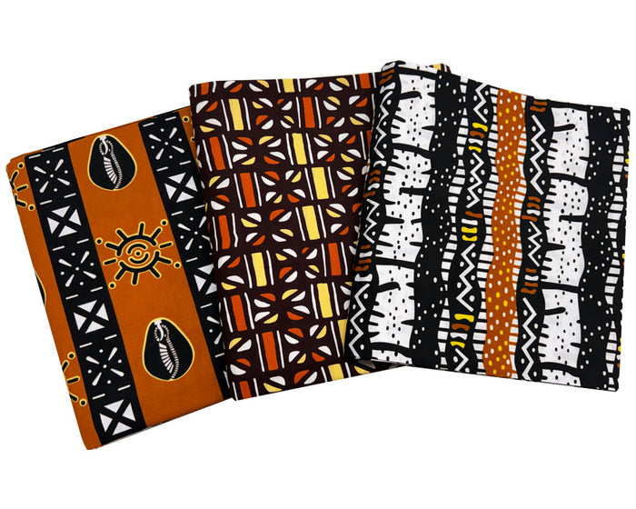 3 Mud Cloth/Bogolan Print-2 Yards Each