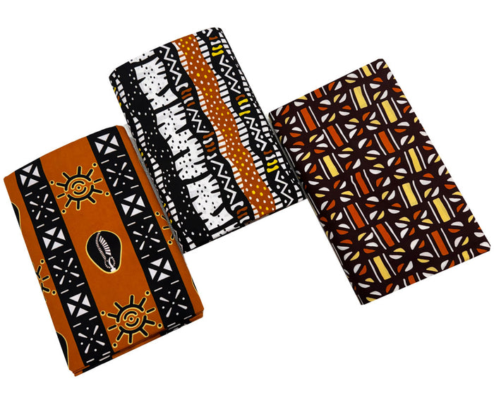 3 Mud Cloth/Bogolan Print-2 Yards Each