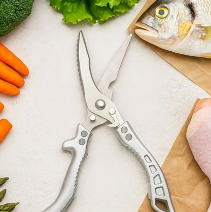 Heavy Duty Stainless Steel Kitchen Scissors, Multi Purpose Sharp Cooking Shears for Poultry, Meat, Fish & Herbs