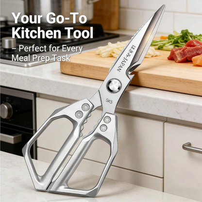 Premium Stainless Steel Kitchen Scissors, Sharp Poultry Shears for Meat, Chicken & Food Preparation