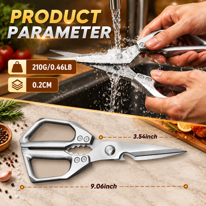 Premium Stainless Steel Kitchen Scissors, Sharp Poultry Shears for Meat, Chicken & Food Preparation