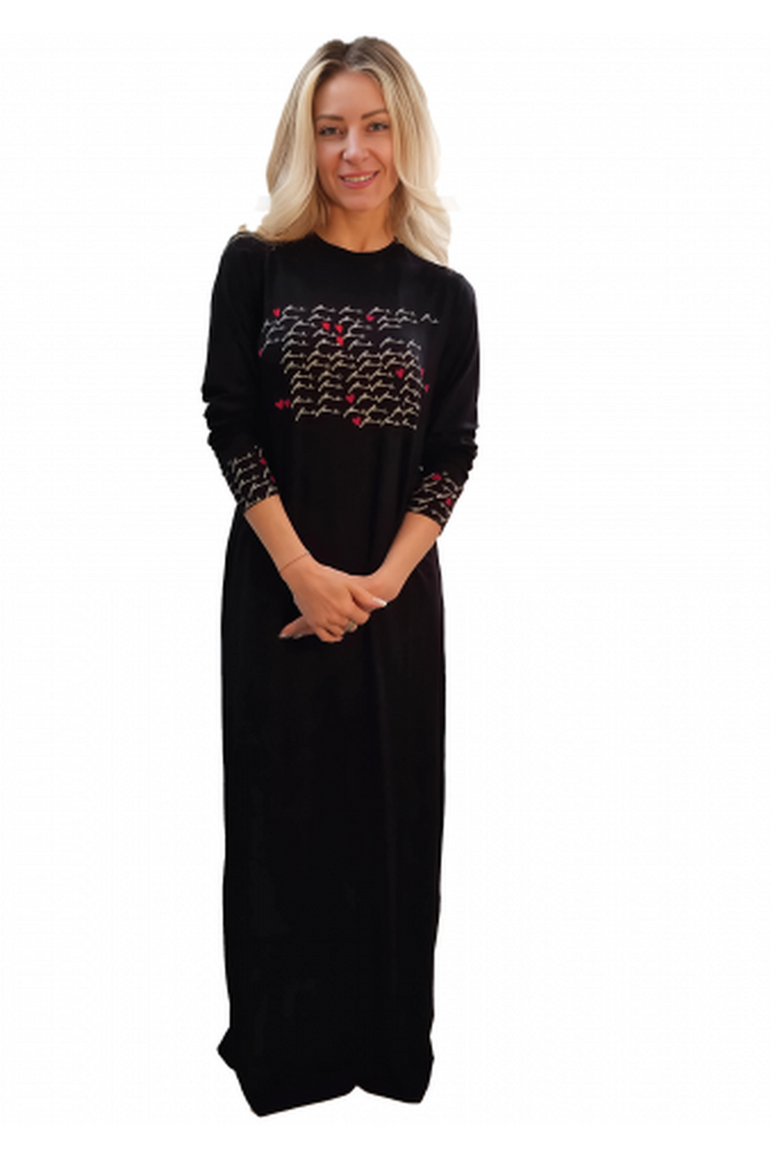 AC N5196 Scribble Heart Nightgown SS25
