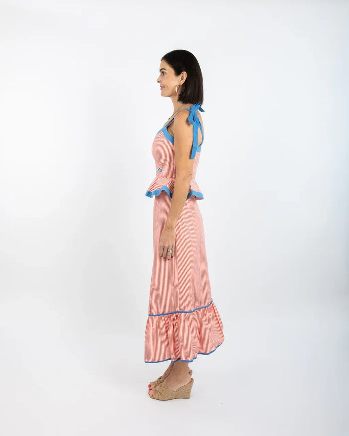 Addie Skirt - Red Stripe