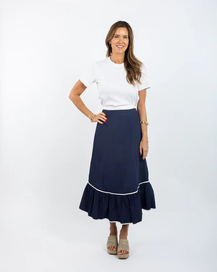 Addie Skirt, Solid Navy