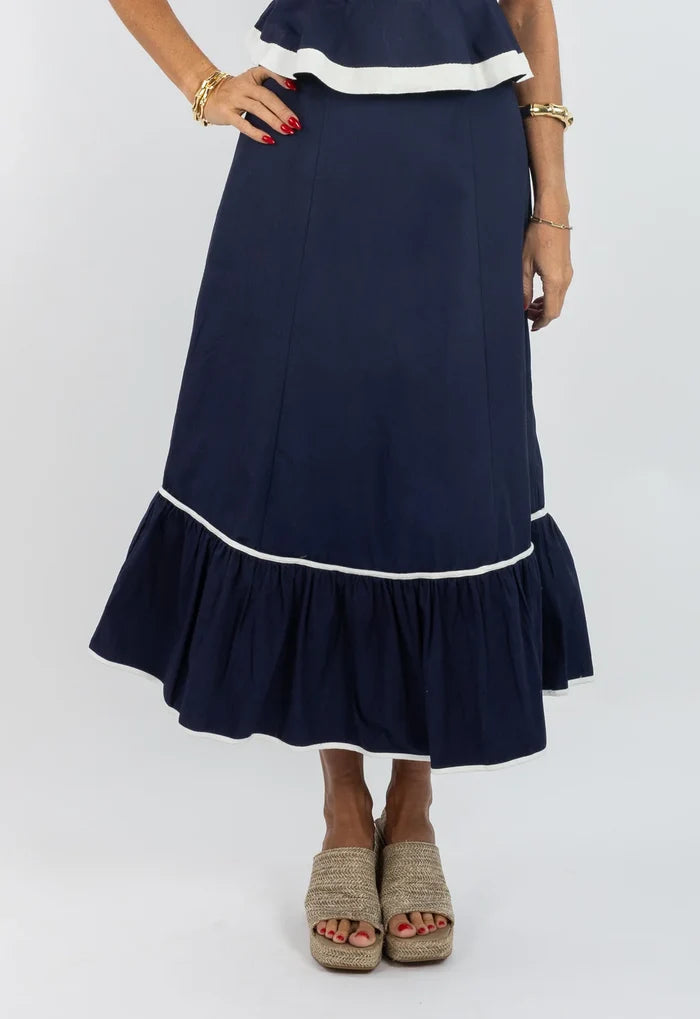 Addie Skirt, Solid Navy