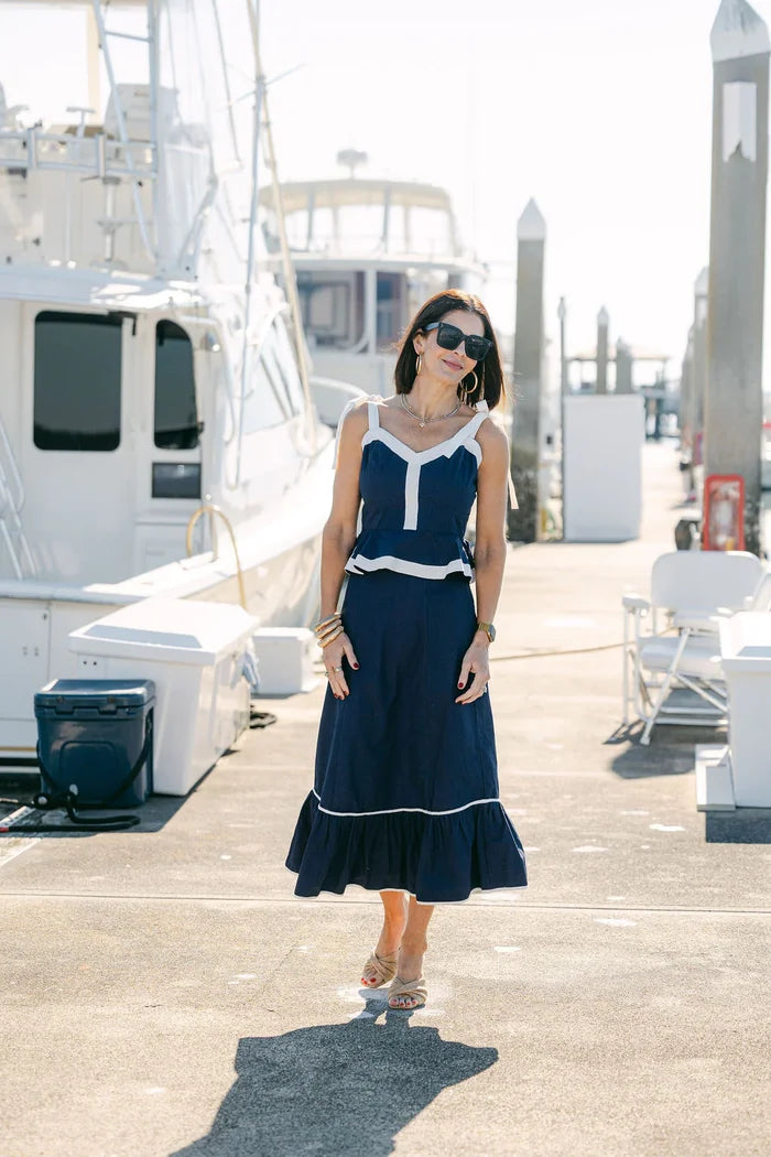 Addie Skirt, Solid Navy