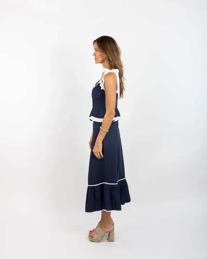 Addie Skirt, Solid Navy