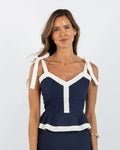 Addie Top, Solid Navy