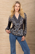 Addisyn Jersey Top, color-Black