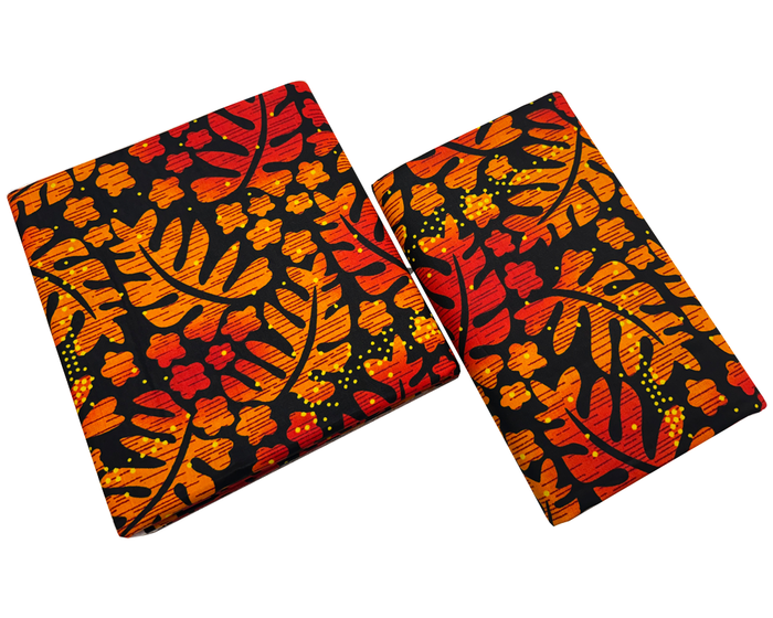 African Ankara Wax Print-Red-Orange