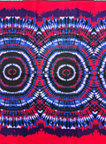 African Ankara Wax Print-Tie Dye- Black Royal Blue Pink Fuschia Purple