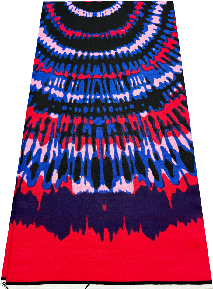 African Ankara Wax Print-Tie Dye- Black Royal Blue Pink Fuschia Purple