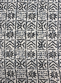 African Ankara Wax Print-White and Black