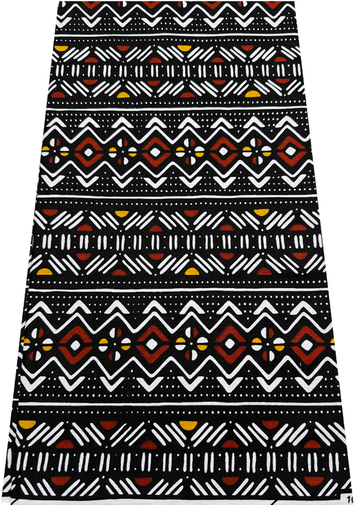 African Ankara Wrapper-Black Brown