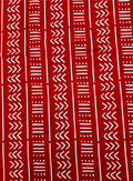 African Ankara Wrapper-Red and White
