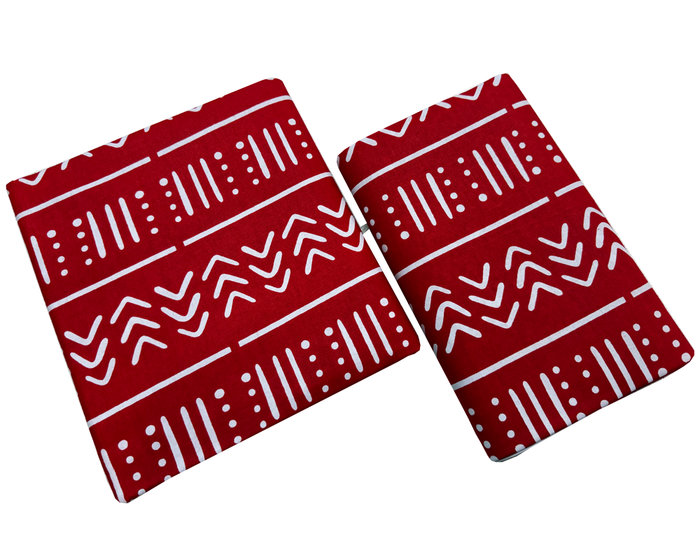 African Ankara Wrapper-Red and White