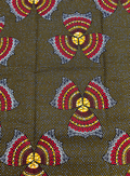 African Wax Print-Red White Blue Orange Black