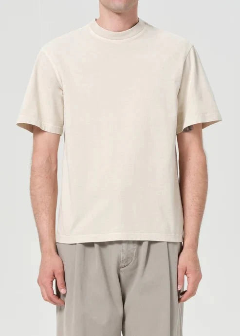Agolde - Asha Mock Neck Tee in Brown Rice - Kalifornia Jean Bar