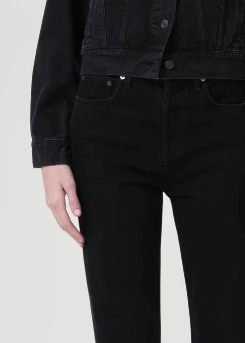 Agolde - Crushed 90's Pinch Waist High Rise Straight Jean - Kalifornia Jean Bar