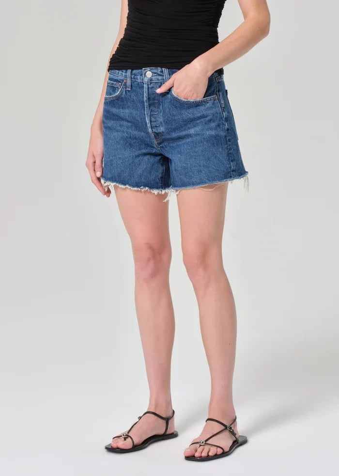 Agolde - Parker Long Short in Caution - Kalifornia Jean Bar