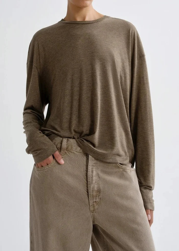 Agolde - Sasha Tee in Loam - Kalifornia Jean Bar