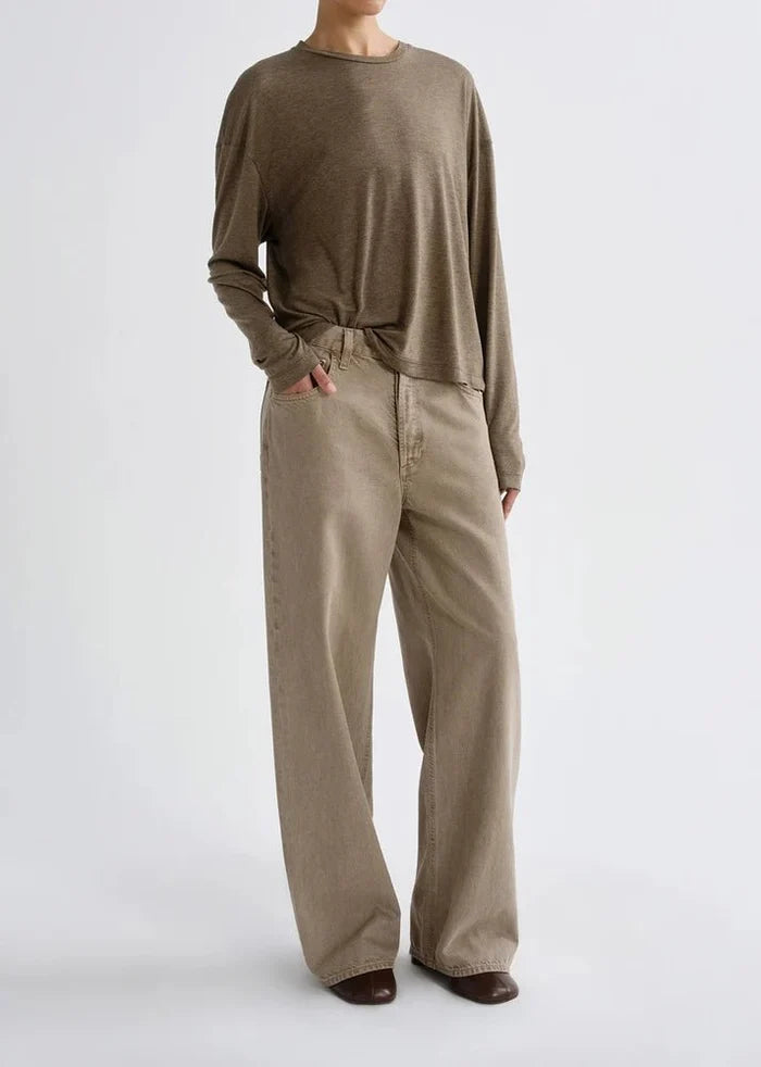 Agolde - Sasha Tee in Loam - Kalifornia Jean Bar