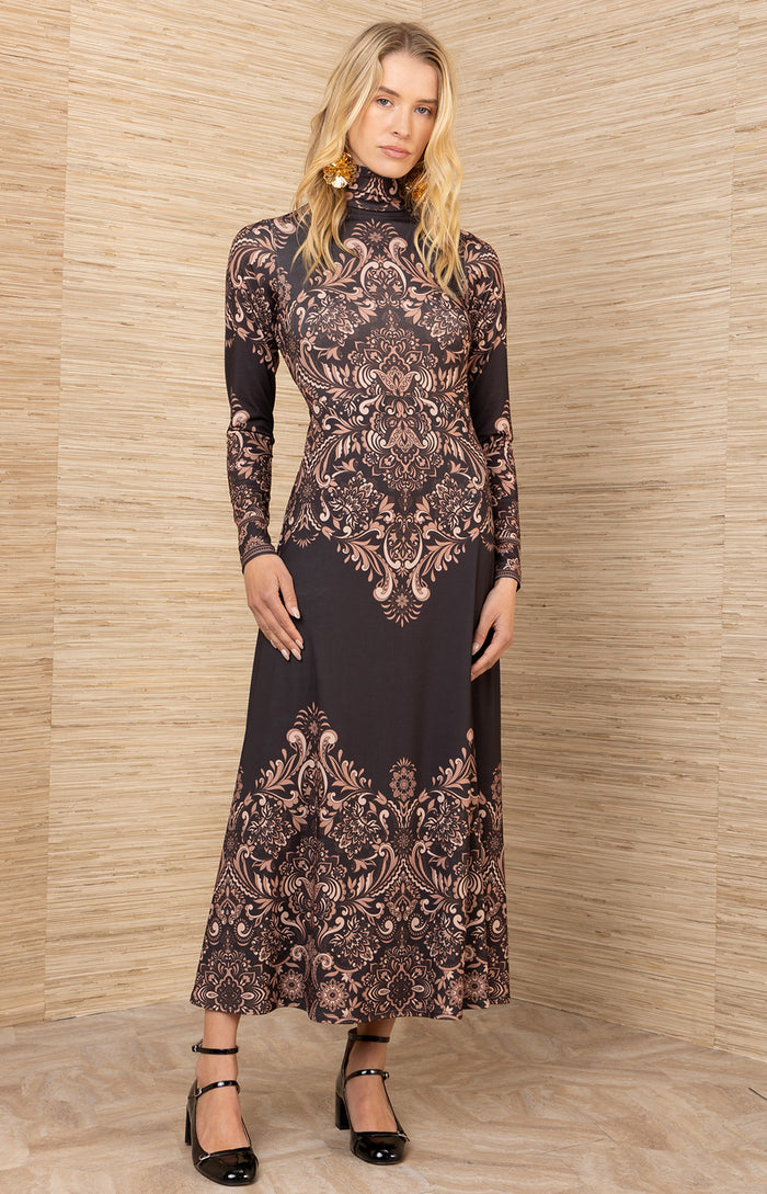 Ainhoa Jersey Dress, color-Black