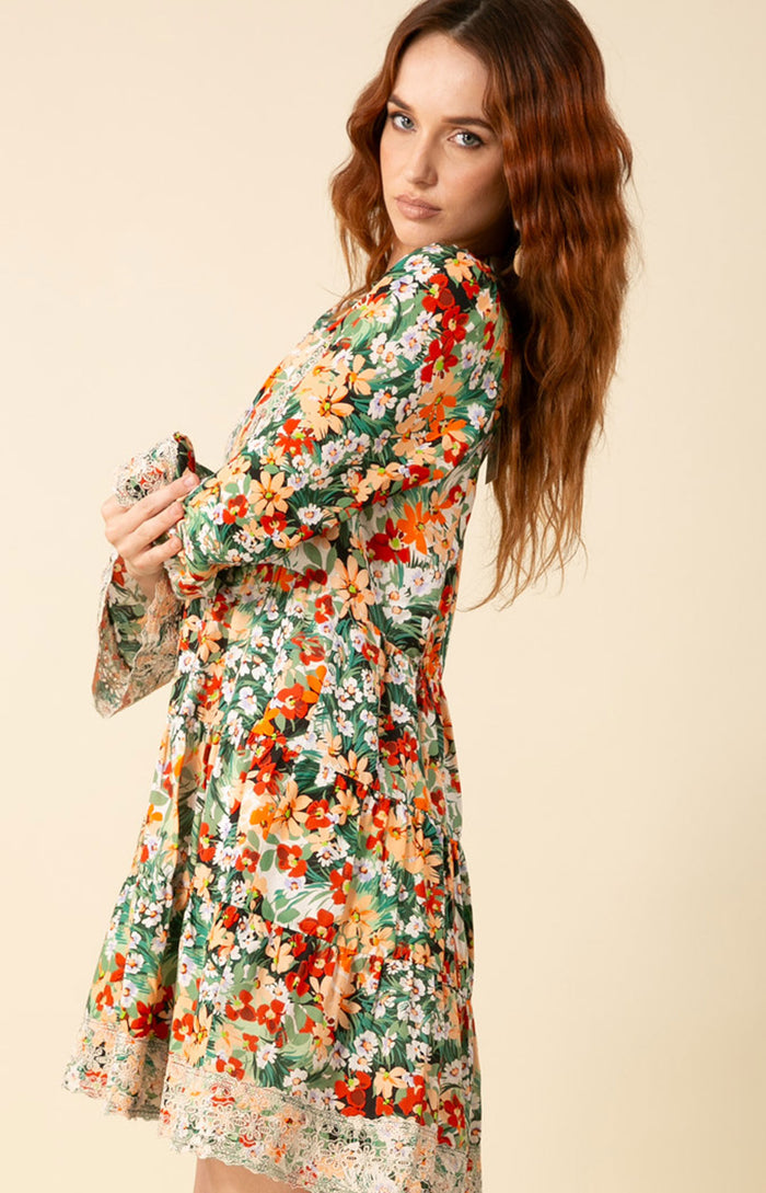 Alaya Embroidered Dresss, color_green