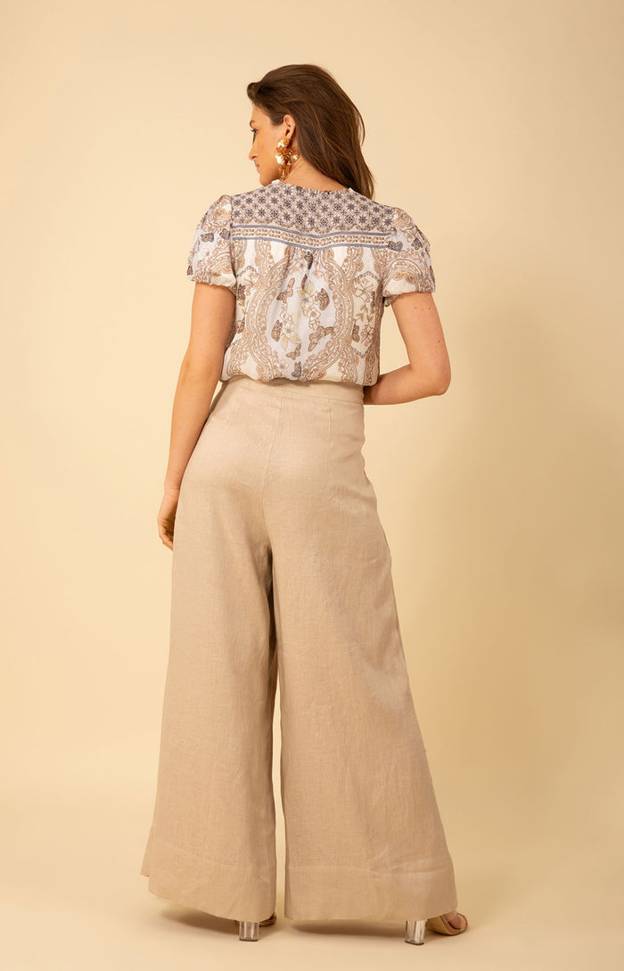 Alayna Solid Linen Pants, color_beige