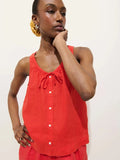 Alex Mill - Sydney Linen Top in Chili - Kalifornia Jean Bar
