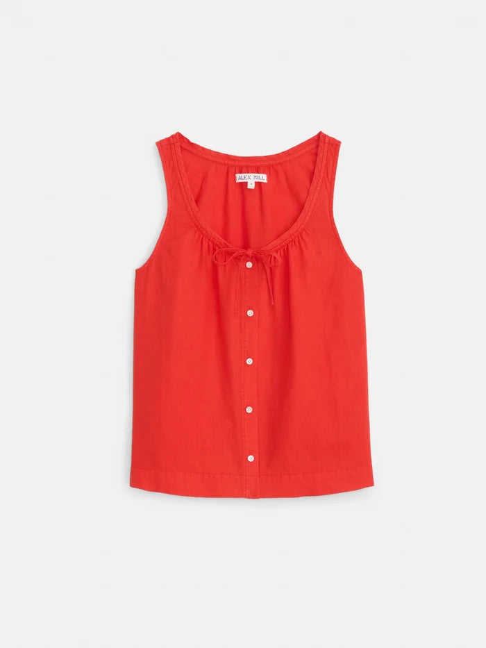 Alex Mill - Sydney Linen Top in Chili - Kalifornia Jean Bar