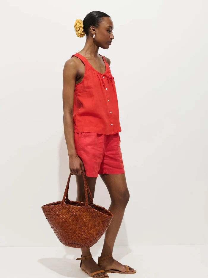 Alex Mill - Sydney Linen Top in Chili - Kalifornia Jean Bar