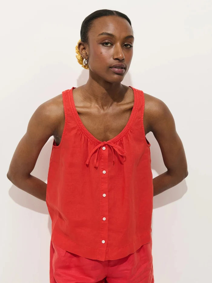 Alex Mill - Sydney Linen Top in Chili - Kalifornia Jean Bar