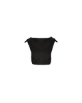 ALINA LINEN BOW TOP BLACK
