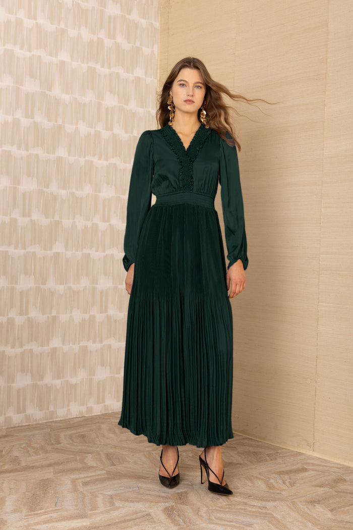 Alisson Charmeuse Solid Maxi Dress