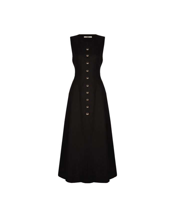 ALIZA LINEN DRESS BLACK