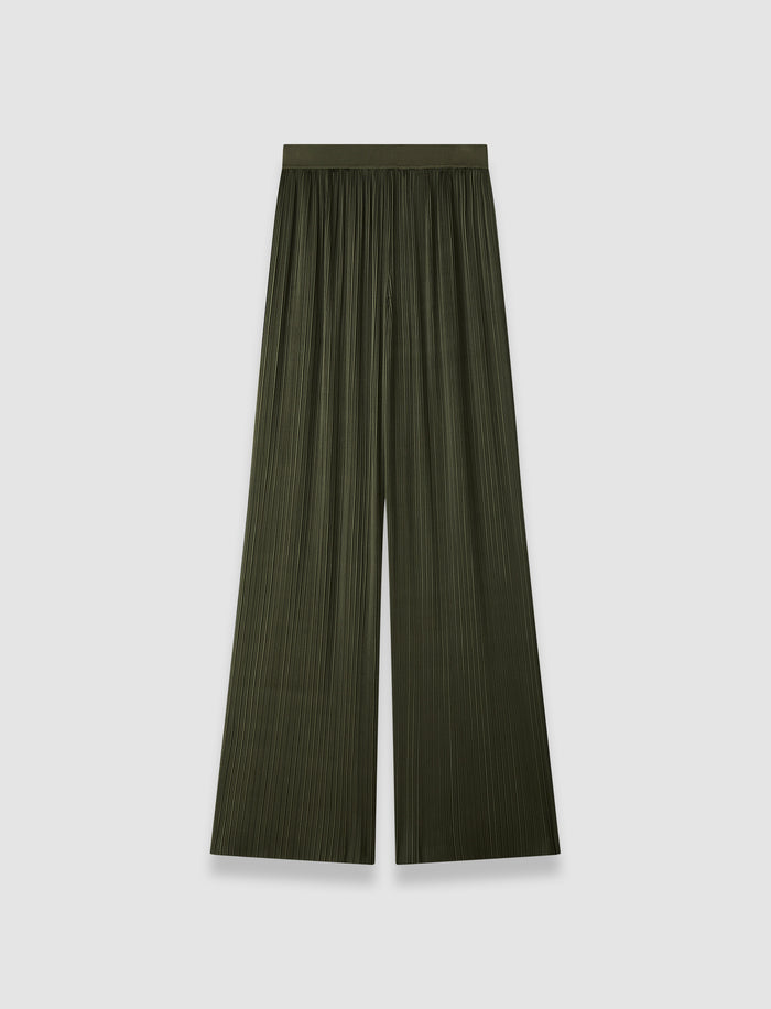 Amber Pleated Satin Trousers