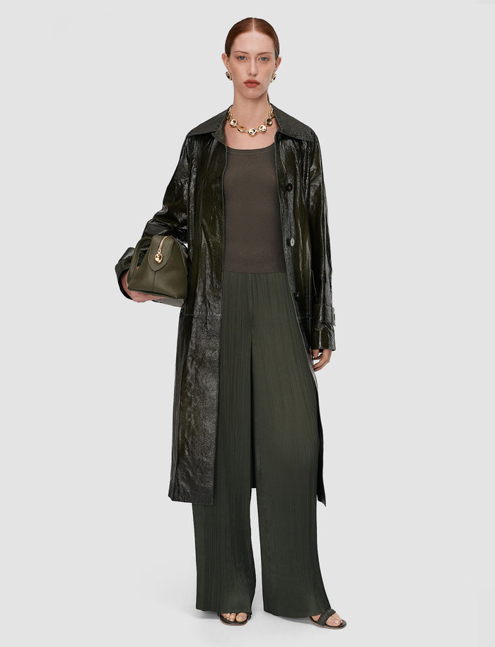 Amber Pleated Satin Trousers