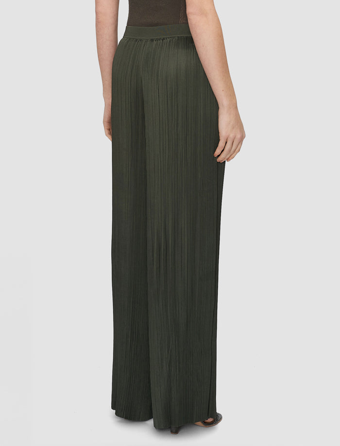Amber Pleated Satin Trousers