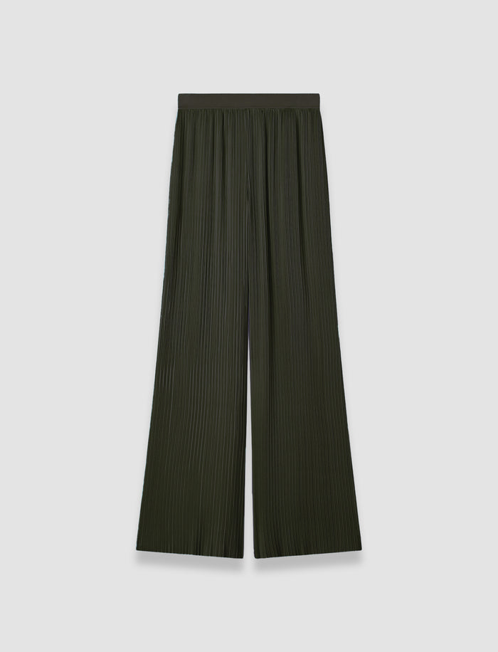 Amber Pleated Satin Trousers