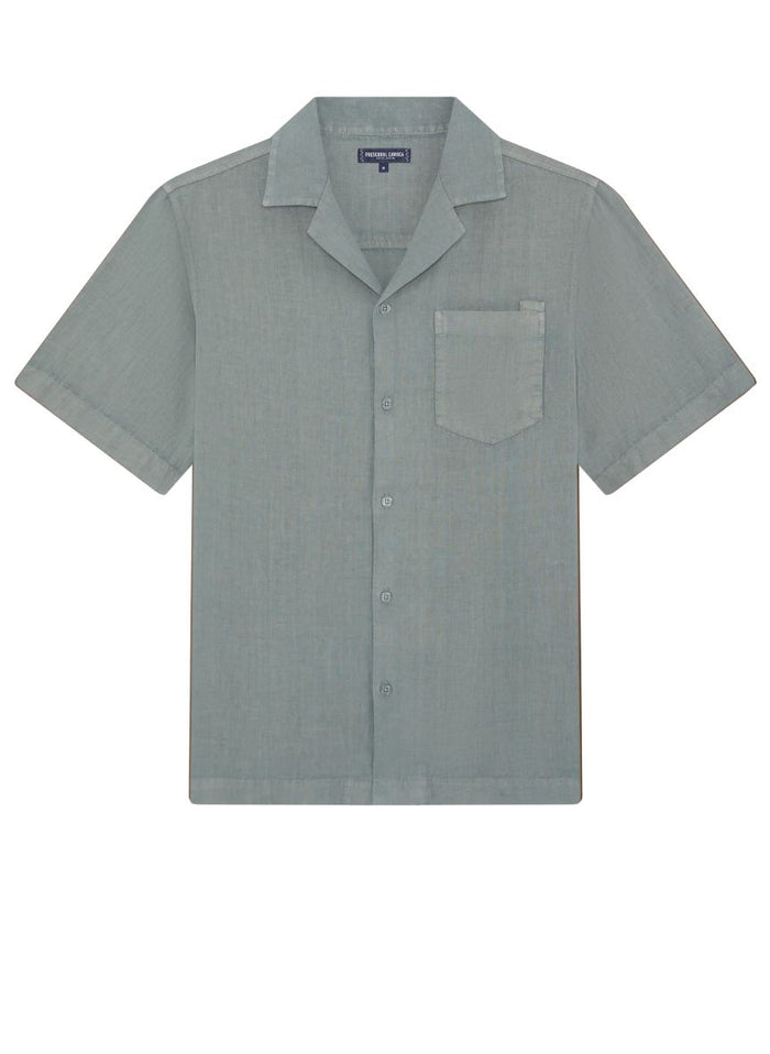 Shirts Frescobol Carioca Angelo Linen Short Sleeve Shirt Coastal Blue Apoella