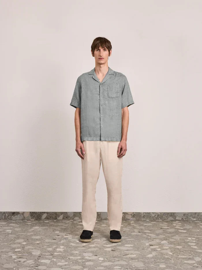 Shirts Frescobol Carioca Angelo Linen Short Sleeve Shirt Coastal Blue Apoella