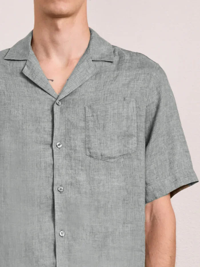 Shirts Frescobol Carioca Angelo Linen Short Sleeve Shirt Coastal Blue Apoella