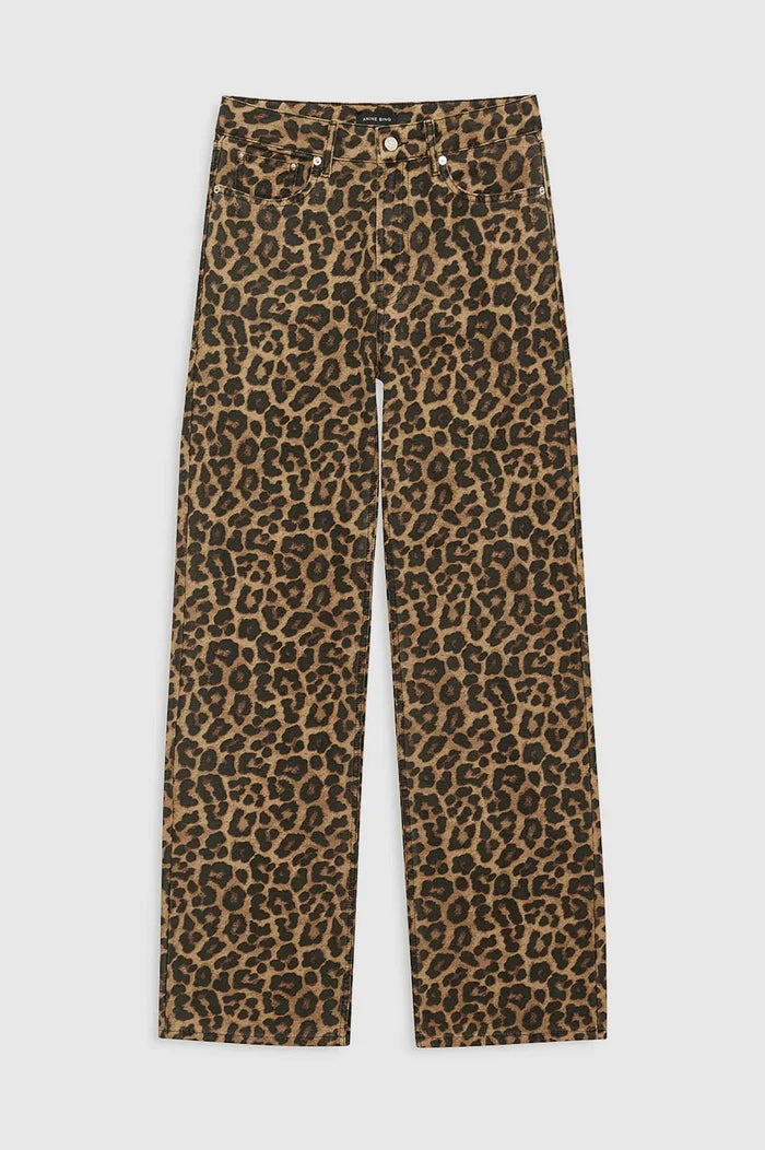 Anine Bing - Hugh Jean Black Brown Leopard - Kalifornia Jean Bar
