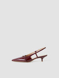 Red Anisa Patent Leather Sling Back Shoes - Joseph