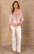 Aniya Silk Top, color-Pink