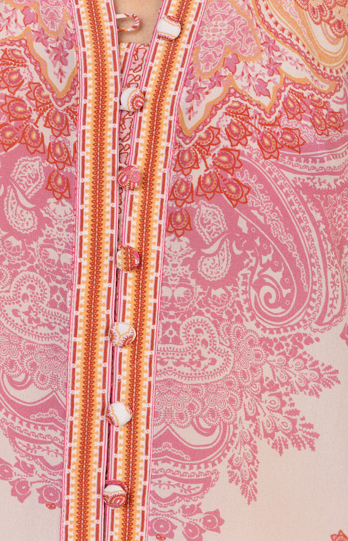 Aniya Silk Top, color-Pink