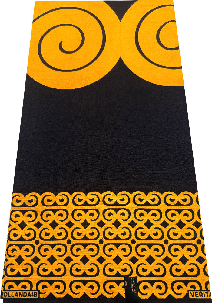 Ankara Fabric- Black Orange-Gold